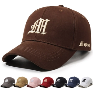 Vintage Cotton Baseball Cap With Gothic Letter Embroidery Adjustable Sun Protection Outdoor Casual Hat For Men Women