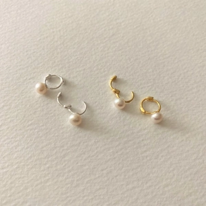 Freshwater Pearl Drop Earrings With 925 Sterling Silver Earring Post Simple Elegant Korean INS Style For Women