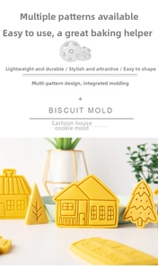 Détails des emporte-pièces en forme de maison et de sapin pour pâtisserie DIY