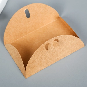 Brown kraft paper window envelope for receipts with professional folding design