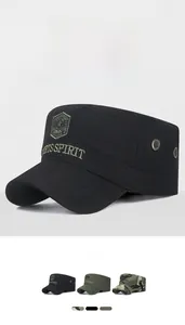 Details zur Patrouillenmütze im Army-Stil mit Stickerei und Metall-Lüftungslöchern