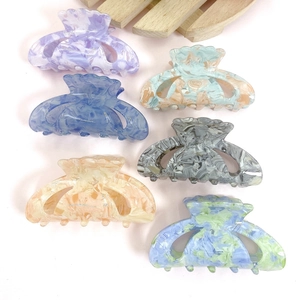 French Retro Marble Pattern Hair Claw Clip Acrylic Acetate Shark Clip Fashion Hair Accessories For Women
