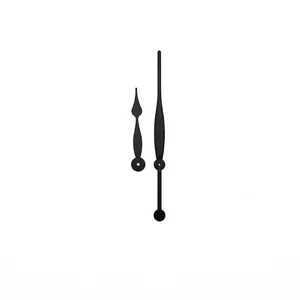 Matte Black Aluminum Clock Hands For DIY Wall Clock Repair Modern Minimalist Replacement Hour Minute Hands With Copper Sleeve