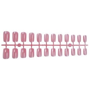 Pink glitter star cat eye press-on nails set with 24 pieces on a white background