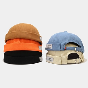 Retro Miki Hat docker cap with adjustable metal buckle and LOVE label in five colors