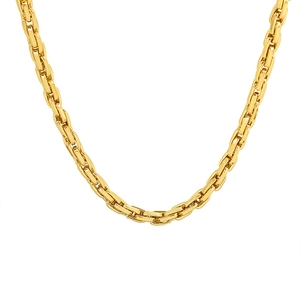 Polished 18K gold plated stainless steel snake chain necklace for hip hop street style