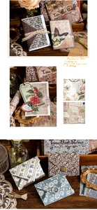 Vista dettagliata di carta vintage per scrapbooking con motivi di farfalle e fiori