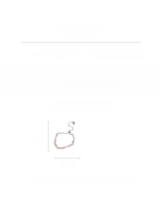 Detailed size specifications for rose gold pearl bracelet with zircon star elements