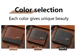 Detailed comparison of brown, coffee and black leather wallets with red-green stripes