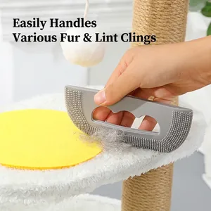 Manual Pet Hair Remover Brush TPR Silicone Reusable Fur Scraper For Furniture Carpet Clothing Dog Cat Grooming Tool