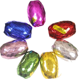 Rolls of colorful metallic laser ribbons for gift wrapping and party balloons 5mmx10m