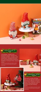 Detail of Santa Gnome tin container showing durable lid and Christmas storage design