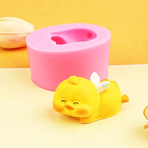 3D kleine gelbe Ente Silikonform für Schokolade, Pudding und Tortendekoration