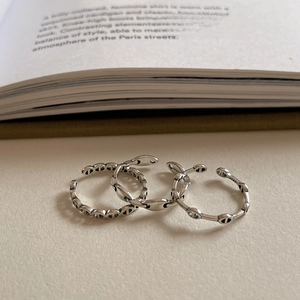 925 Sterling Silver Ring Minimalist Adjustable Retro Anchor Chain Link Design Daily Jewelry For Women
