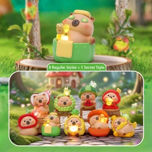 Luminous Capybara mystery box figures including 8 regular designs and 1 hidden edition