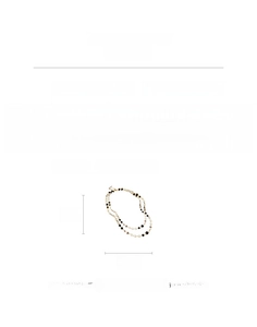 Tableau des tailles du collier de perles montrant les dimensions et détails du matériel