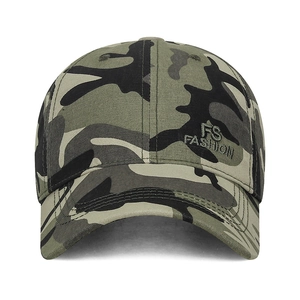 Classic camouflage cotton baseball cap with FS FASHION letter embroidery on side