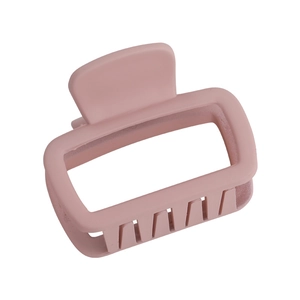 Chic dusty pink matte square hair claw clip for elegant women hairstyles