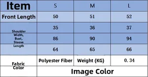 Size chart showing bust and length measurements for women slim long sleeve knit cardigan