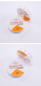 Detailed comparison of 0.5mm and 1.0mm transparent elastic crystal cords for jewelry DIY