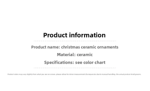 Detaillierte Übersicht über Spezifikationen und Keramikmaterial für Weihnachtshäuschen