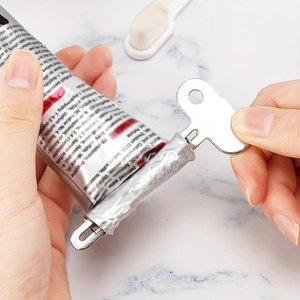 Metal Toothpaste Squeezer Manual Rolling Tube Dispenser Stainless Steel Hair Dye Cream Facial Cleanser Bathroom Accessories