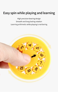 Macro detail of high precision bearing on yellow arithmetic fidget spinner learning toy