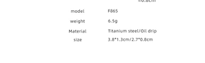 Detailed specifications for titanium steel drop earrings with dimensions and weight info
