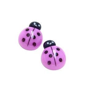 Cute purple resin ladybug charms for DIY hair clips and mobile phone case crafts