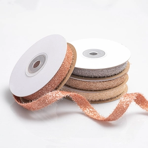 Rubans métalliques scintillants pour décorations de Noël et emballages cadeaux DIY