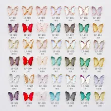 Detailed catalog of star-shaped metal nail charms with crystal accents in 42 colors