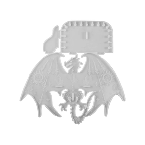 Moule en silicone dragon volant avec textures soleil et lune pour bougeoir mural DIY