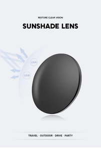Detail showing black polarized lenses with UVA and UVB protection for sun vision
