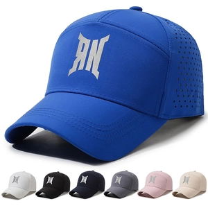 Unisex Baseball Cap Breathable Laser Cut Holes Quick Dry Sun Protection Outdoor Sports Hat Adjustable Leisure Fashion