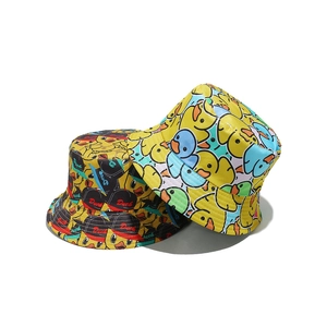 Cappello alla pescatora con anatra carina per protezione solare con motivi a cartoni