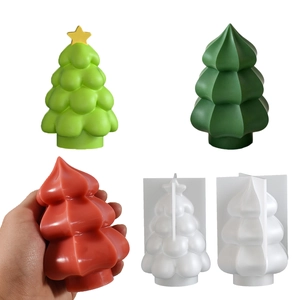 Christmas Tree Silicone Mold 3D DIY Flexible Crafting Tool For Candle Making Soap Resin Plaster Festive Decor Ornament