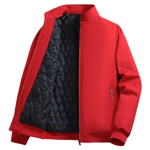 Heren Jas Opstaande Kraag Winddicht Warm Fleece Gevoerd Gewatteerd Buitenmantel Casual Business Winter Bovenkleding Voor Man