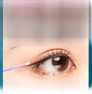 Micro-brushes for precise eyelash grafting and eyeliner cleanup with fine fiber tips