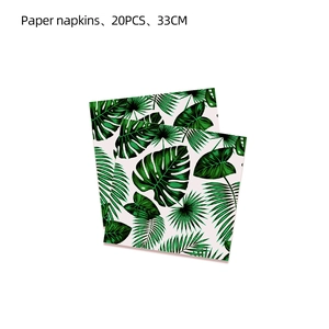 20PCS Hawaiian tropical leaf print paper napkins 33cm for summer party tableware