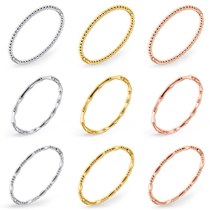 Stainless Steel Bangle Bracelet For Women High Polished Bamboo Knot Bead Fashion Jewelry Versatile Minimalist Accessory