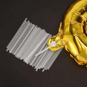 Pailles de 8cm en plastique pour gonflage de ballons en aluminium, accessoire de fête