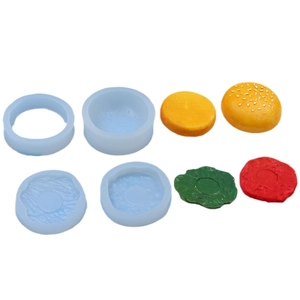 6-layer burger silicone mold set for DIY cake mousse and creative baking crafts