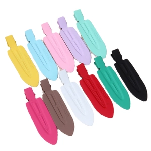 Set of 11 colorful matte metal hair clips in various vibrant colors for DIY hair styling