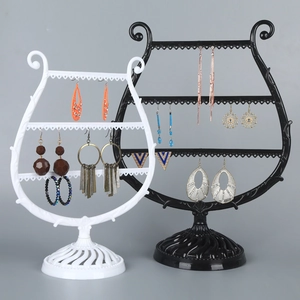 Grande Espositore per Gioielli in Plastica a Forma di Arpa Collana Orecchino Braccialetto Supporto Organizer
