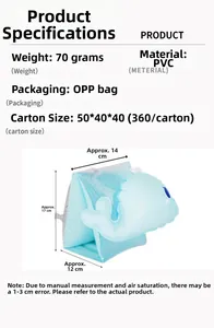 Blue whale cartoon inflatable swim arm bands with detailed PVC dimensions and 70g weight