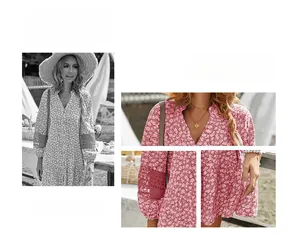 Detailed macro view of delicate lace inserts and floral patterns on V-neck dress sleeves