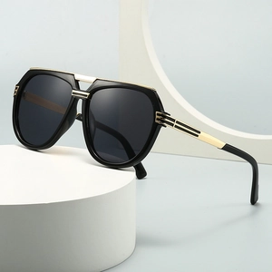 Modern Oversized Pilot Sunglasses For Men Women PC Metal Frame UV400 Protection Retro Fashion Square Sun Glasses For Outdoor Travel