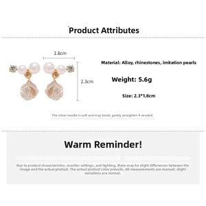 Détails des dimensions et matériaux des boucles d'oreilles fleurs et perles