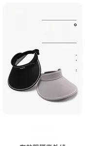 Detailed view of UPF50+ sun hat visor with quick-dry fabric and reflective trim