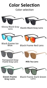 Classic polarized sunglasses in eight color options with durable flexible frames